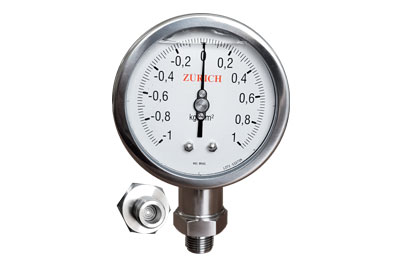 ZI.100.FLUSH.I - Manômetro com Diafragma Interno.