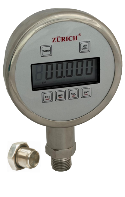Z.10.B.FLUSH - Manômetro Digital com Membrana Rasante.