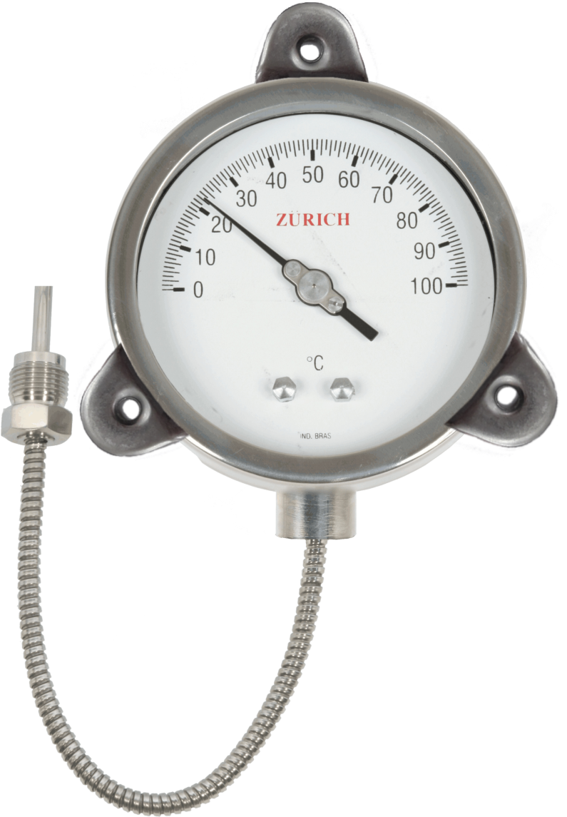 TZINT.FLEX - Termômetro Remoto de Expansão à Gás Total Inox.